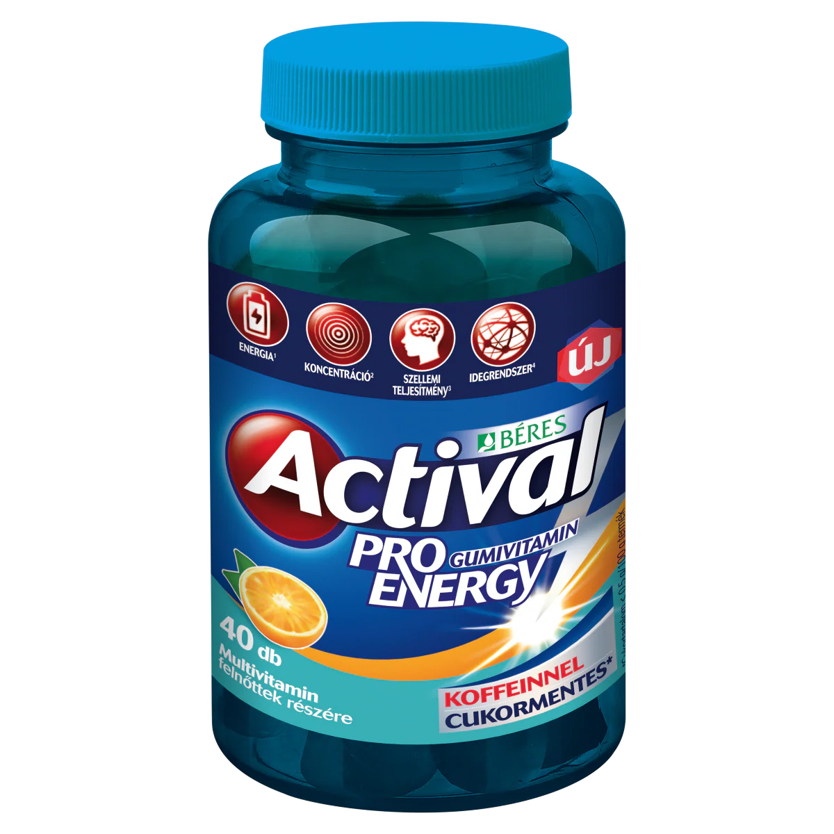 Actival Pro Energy cukormentes gumivitamin narancs 40 db - Image 3