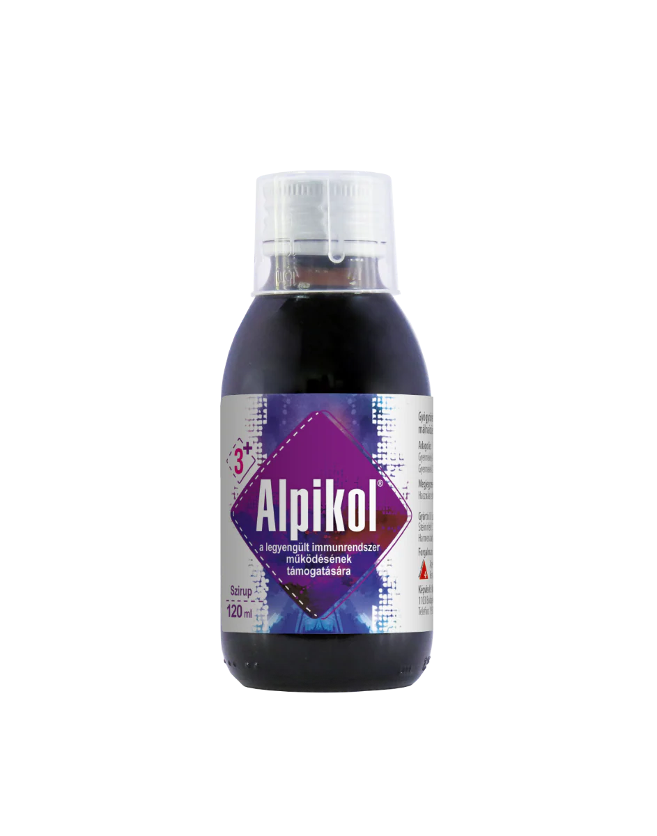Alpikol gyógynövény szirup cinkkel, málna ízben 120ml - Image 3