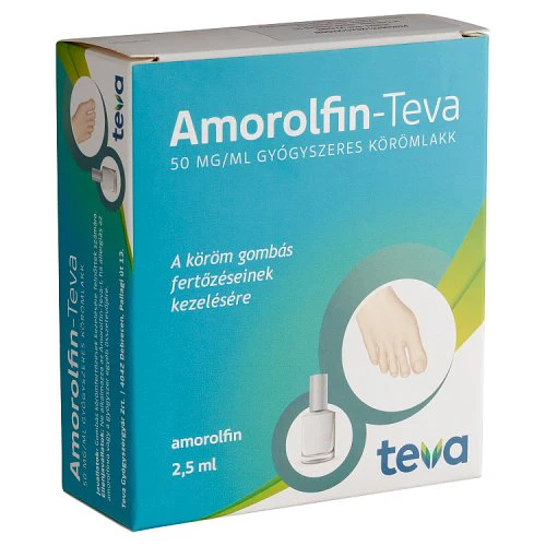 Amorolfin-Teva 50 mg/ml gyógyszeres körömlakk 2,5ml - Image 2