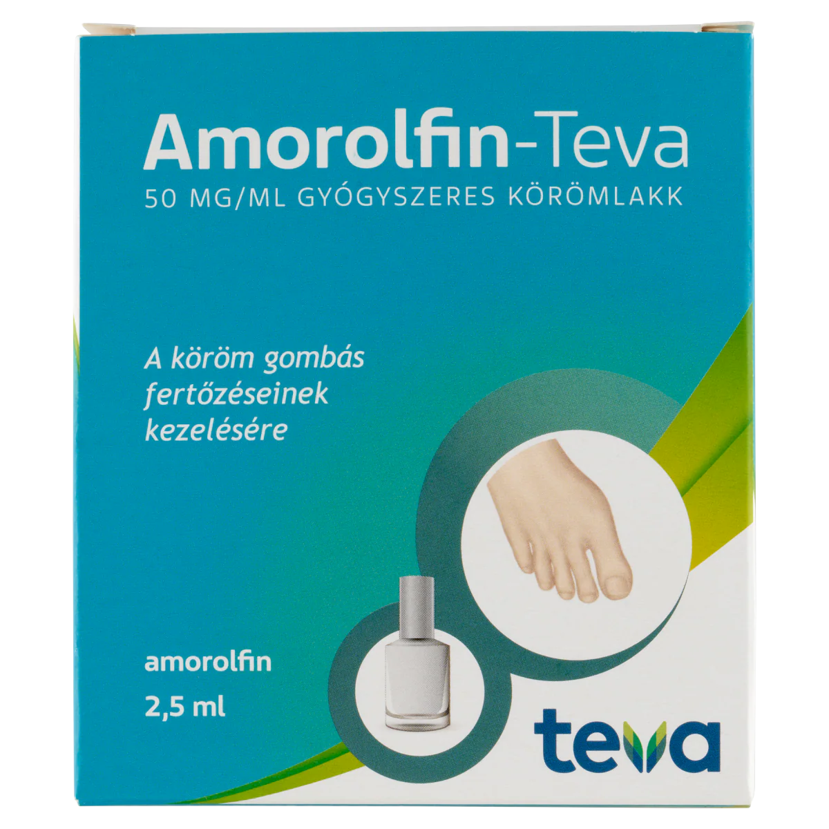 Amorolfin-Teva 50 mg/ml gyógyszeres körömlakk 2,5ml - Image 3