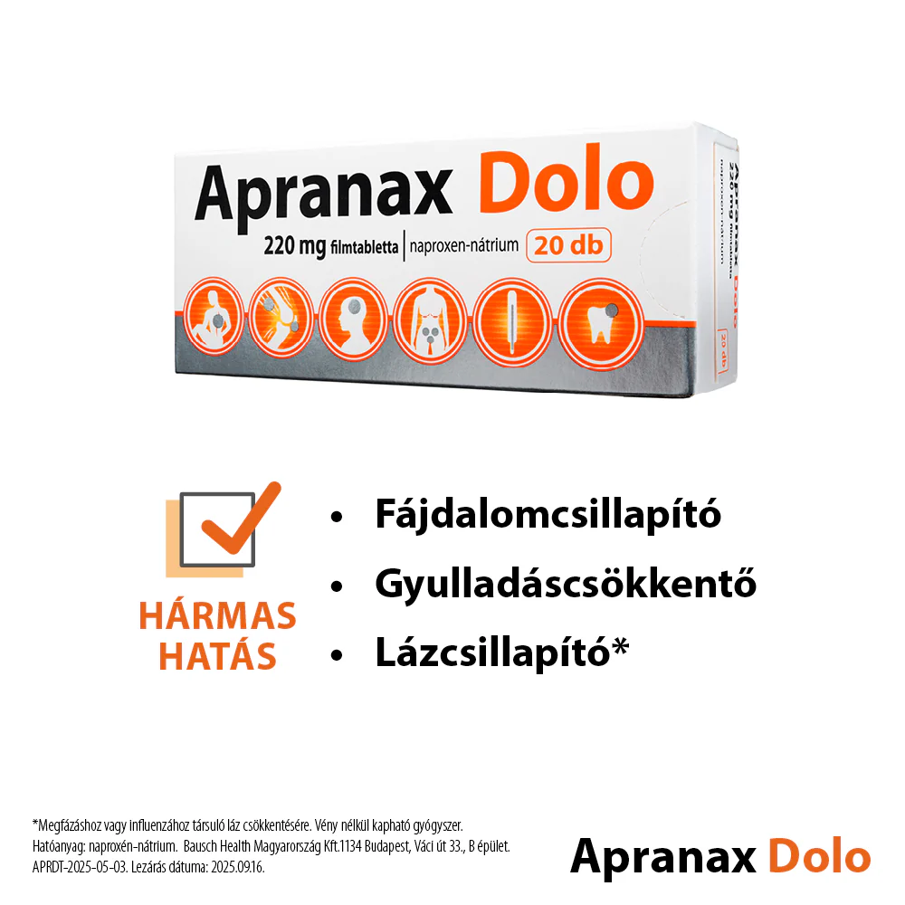 Apranax Dolo 220mg filmtabletta 20 db - Image 2