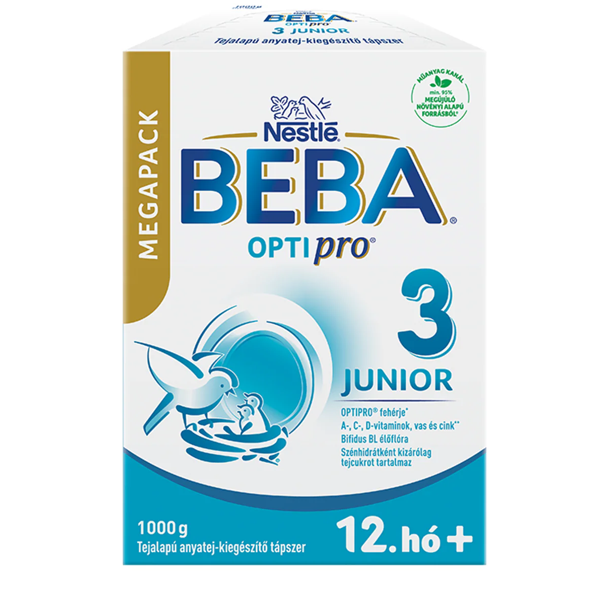 BEBA OPTIpro 3 Junior tejalapú anyatej-kiegészítő tápszer Mega Pack 12 hónapos kortól 1000g - Image 3