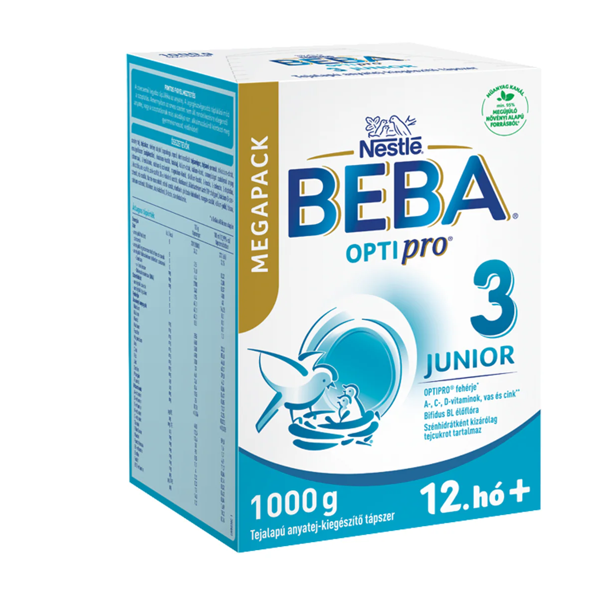 BEBA OPTIpro 3 Junior tejalapú anyatej-kiegészítő tápszer Mega Pack 12 hónapos kortól 1000g - Image 5