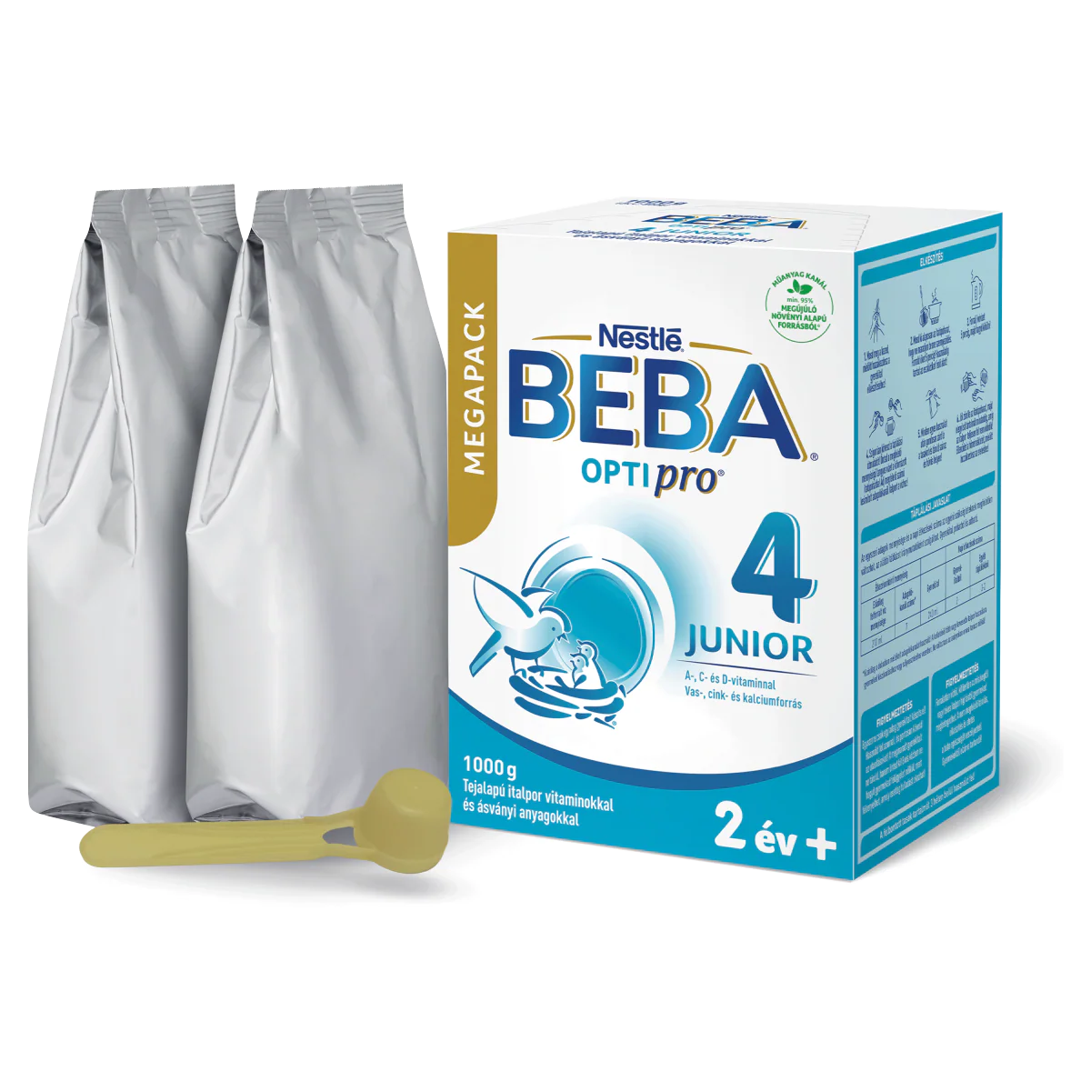 BEBA OPTIpro 4 Junior tejalapú italpor Mega Pack 2 éves kortól 1000g - Image 2