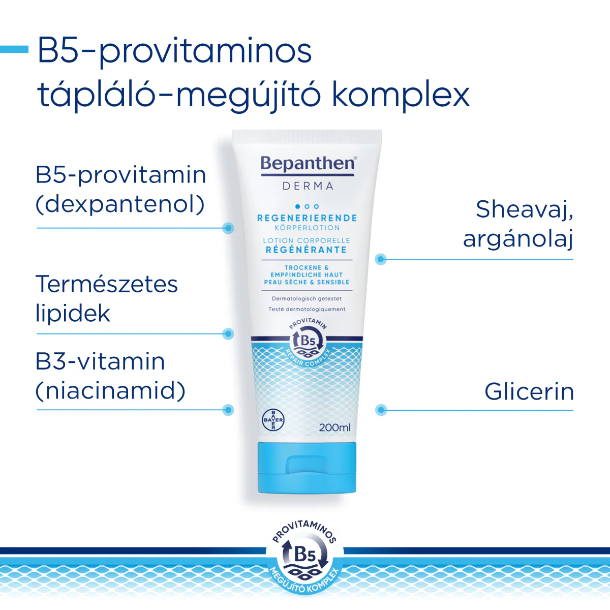 Bepanthen Derma bőrmegújító testápoló 200 ml - Image 12