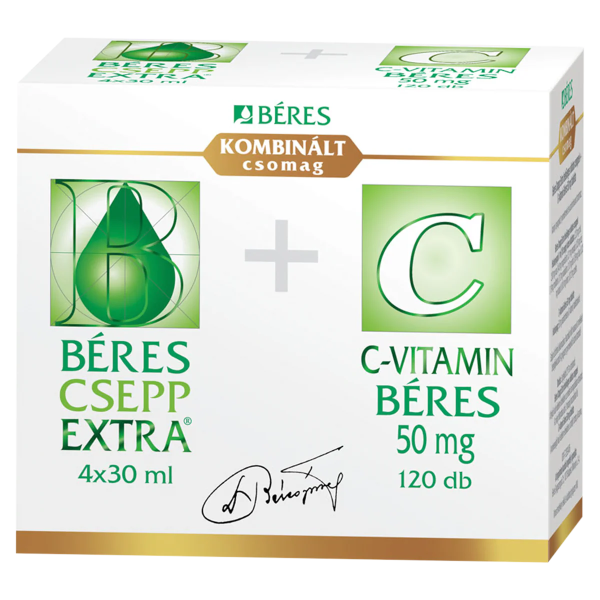 Béres Csepp Extra belsőleges oldatos cseppek 4x30 ml + C-Vitamin Béres 50 mg tabletta 120 db - Image 3