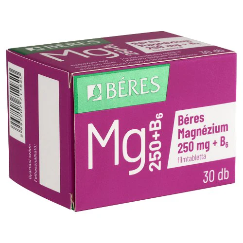 Béres Magnézium 250 mg + B6 filmtabletta 30 db - Image 3