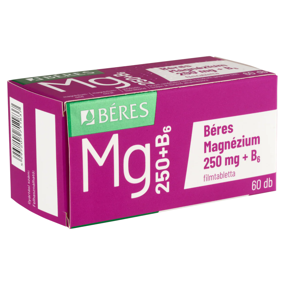 Béres Magnézium 250 mg + B6 filmtabletta 60 db - Image 6
