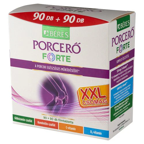 Béres Porcerő Forte étrend-kiegészítő filmtabletta 2x90 db - Image 2