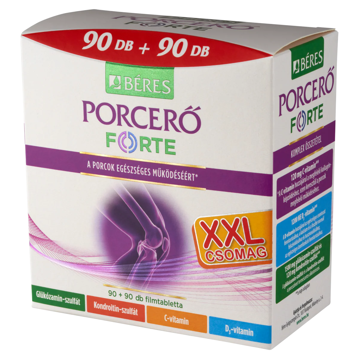 Béres Porcerő Forte étrend-kiegészítő filmtabletta 2x90 db - Image 5