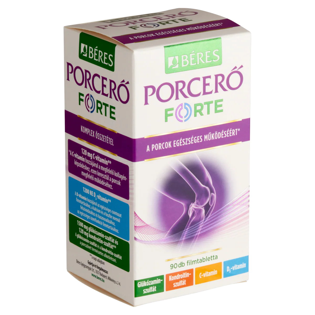 Béres Porcerő Forte étrend-kiegészítő filmtabletta 90 db - Image 4
