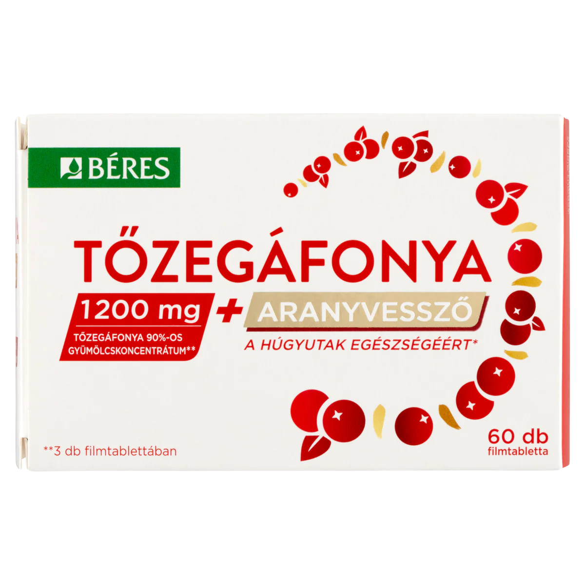 Béres Tőzegáfonya + Aranyvessző filmtabletta 60 db - Image 3