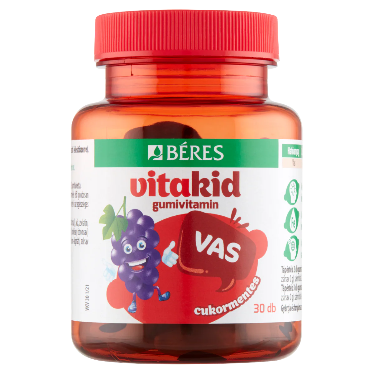 Béres VitaKid Vas gumivitamin gumitabletta szőlő 30 db - Image 4