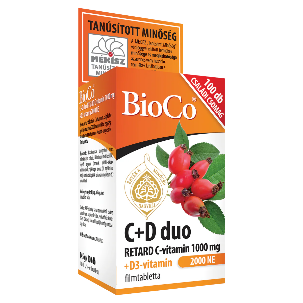 BioCo C+D duo Retard C-vitamin 1000 mg + D3-vitamin 2000 NE filmtabletta 100 db - Image 5