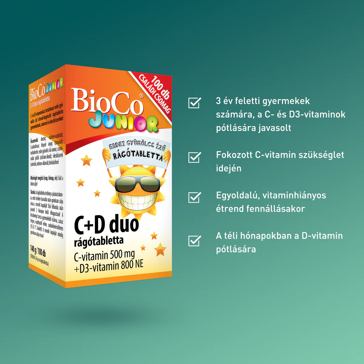 BioCo Junior C+D duo rágótabletta 100 db - Image 6