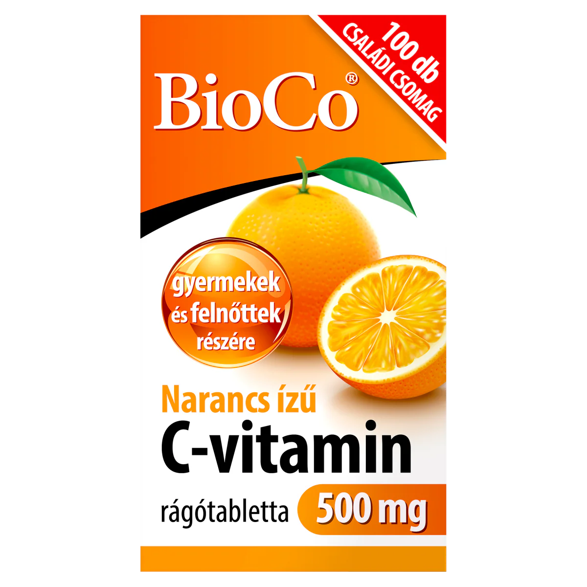 BioCo Narancs ízű C-vitamin 500 mg rágótabletta 100 db - Image 5
