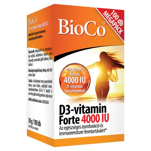 BioCo D3-vitamin Forte 4000 IU Megapack tabletta 100 db - Image 3