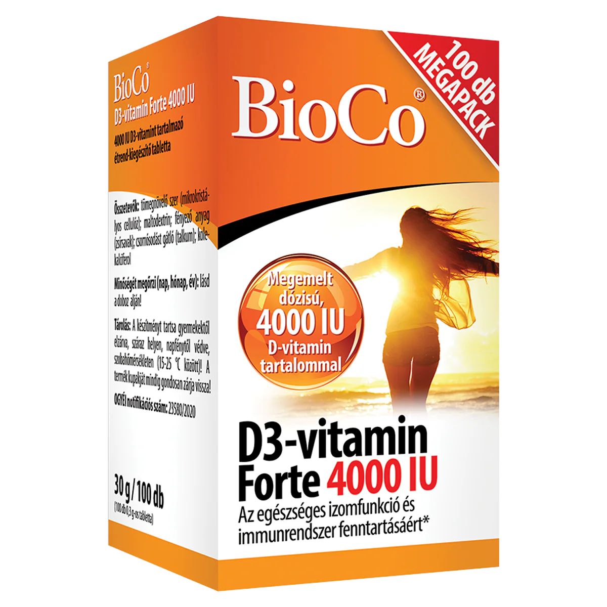 BioCo D3-vitamin Forte 4000 IU Megapack tabletta 100 db - Image 4