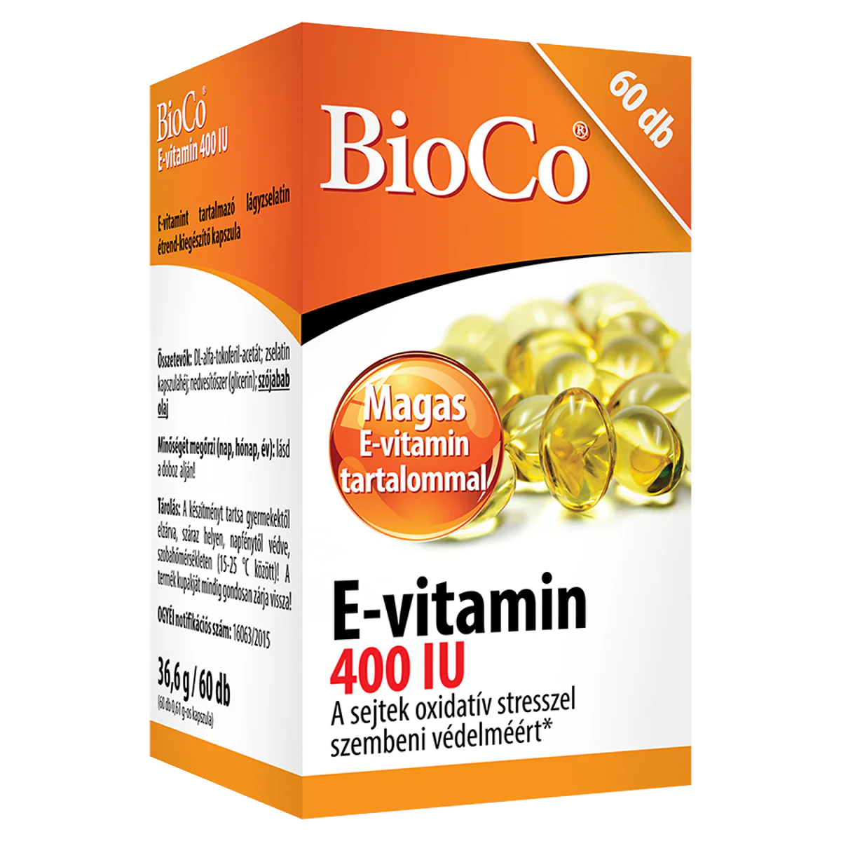 BioCo E-vitamin 400 IU lágyzselatin kapszula 60 db - Image 5
