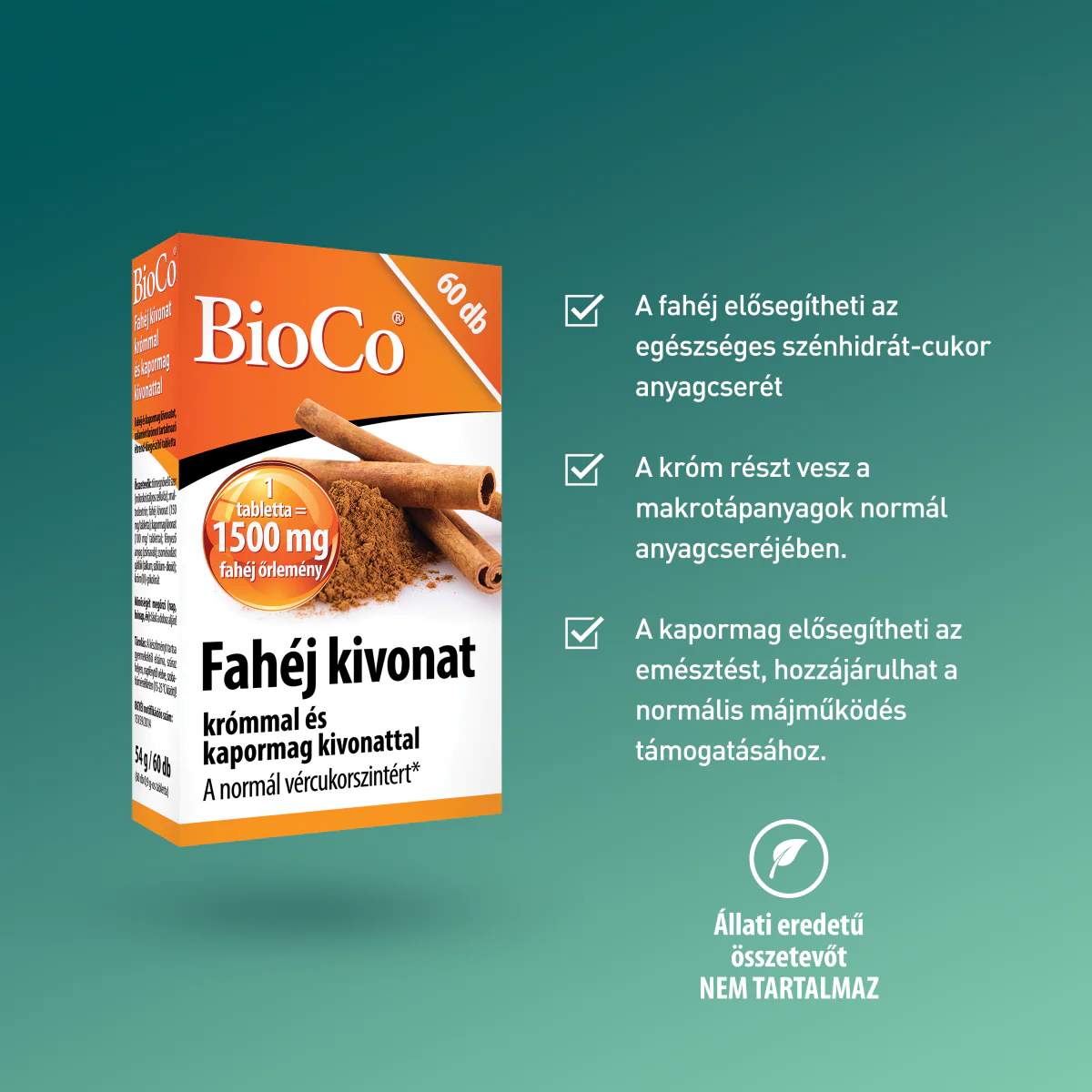 BioCo Fahéj kivonat krómmal és kapormag kivonattal tabletta 60 db - Image 6
