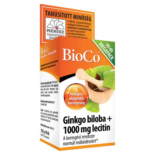 BioCo Ginkgo biloba + Lecitin lágyzselatin kapszula 90 db - Image 3