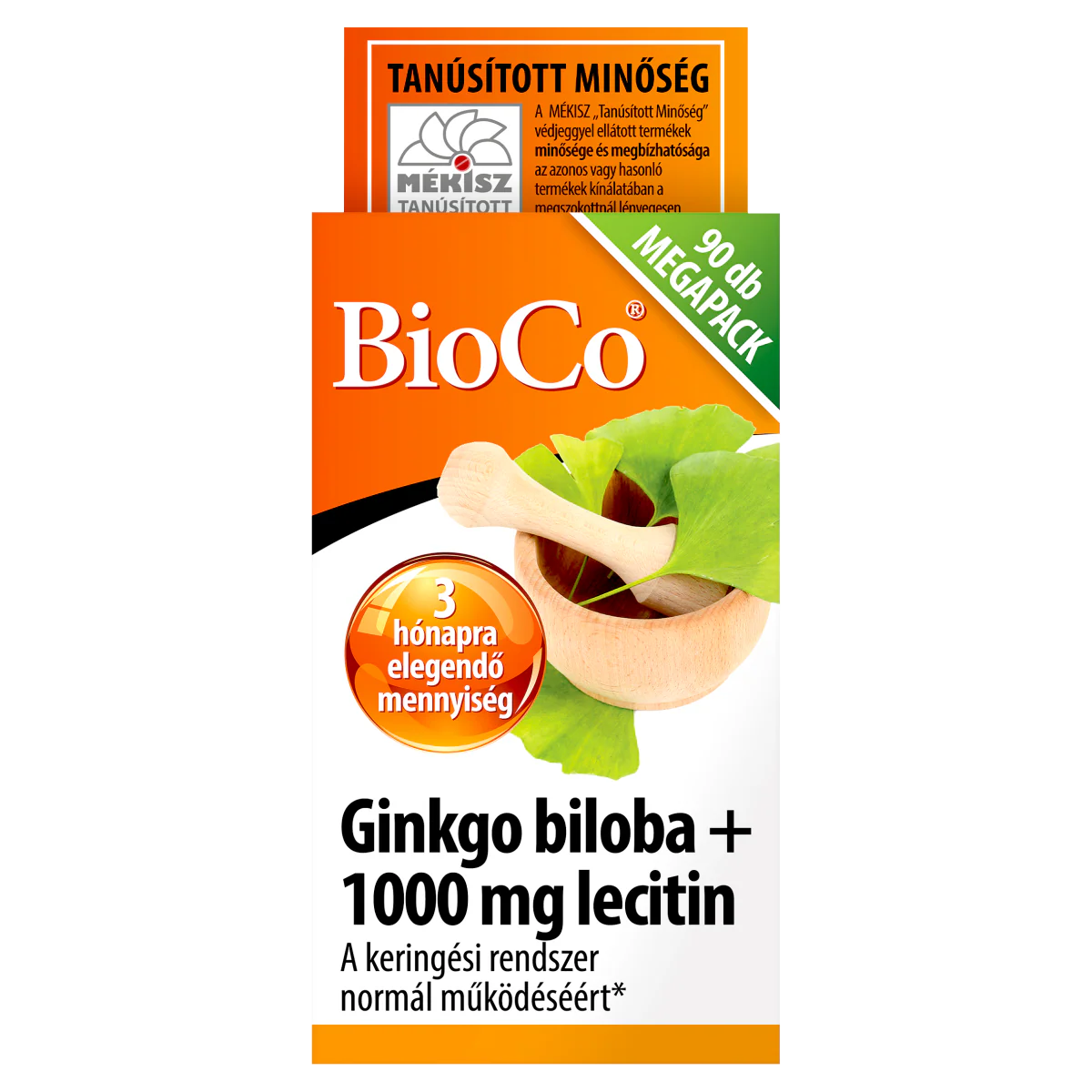 BioCo Ginkgo biloba + Lecitin lágyzselatin kapszula 90 db - Image 4