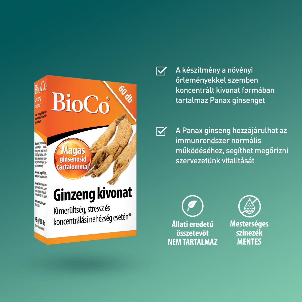 BioCo Ginzeng kivonat tabletta 60 db - Image 6
