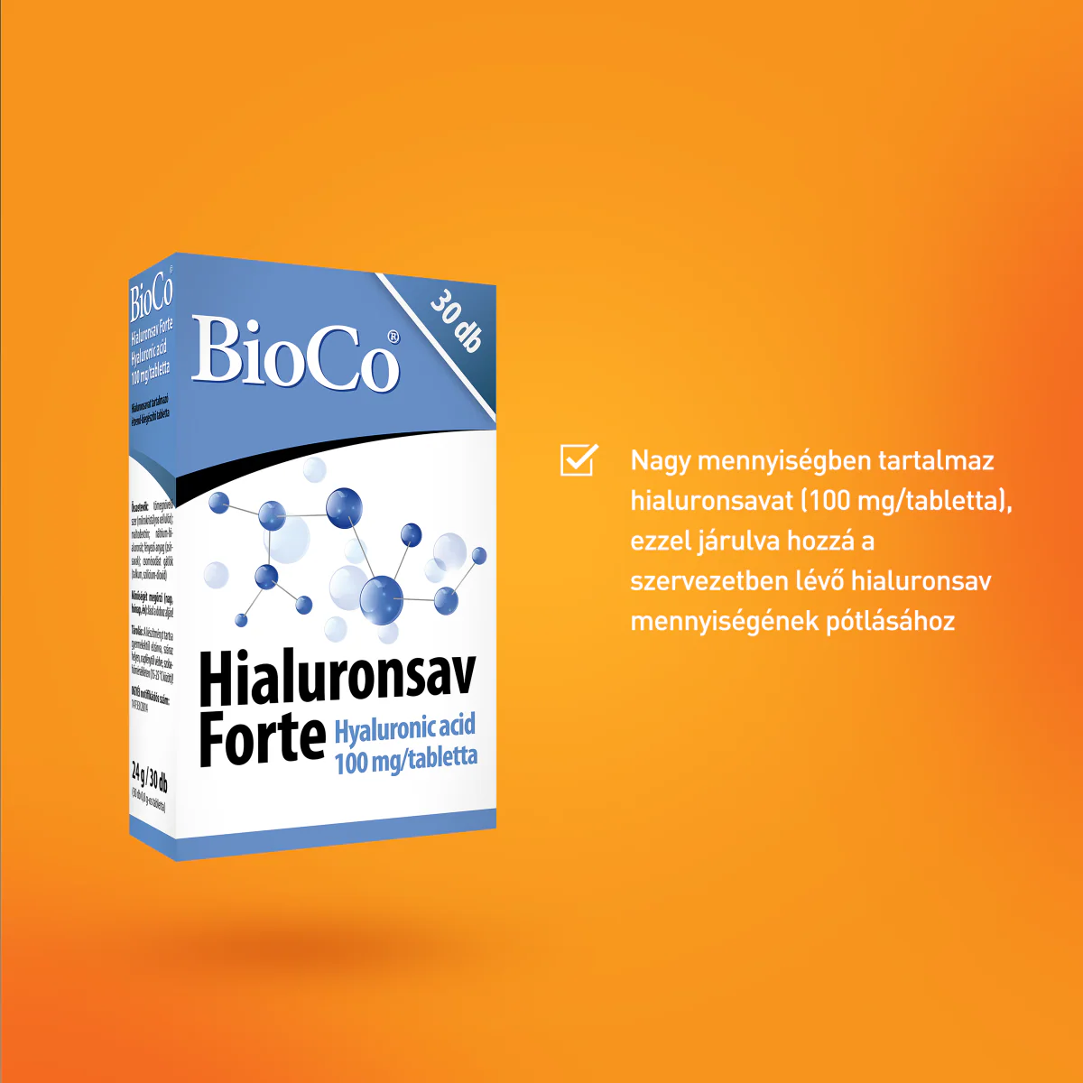 BioCo Hialuronsav Forte tabletta 30 db - Image 6