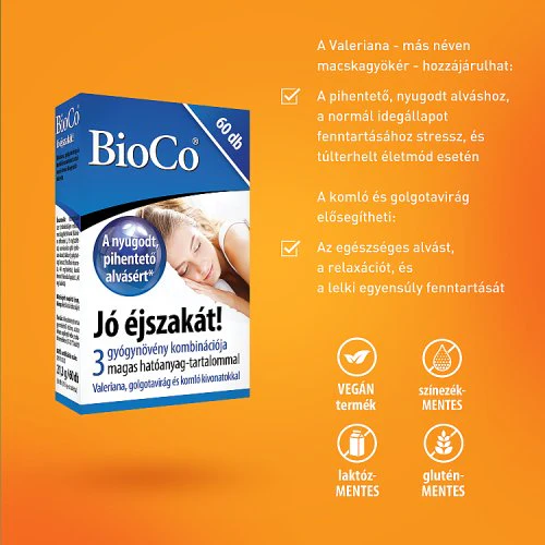 BioCo Jó éjszakát! étrend-kiegészítő tabletta 60 db - Image 2