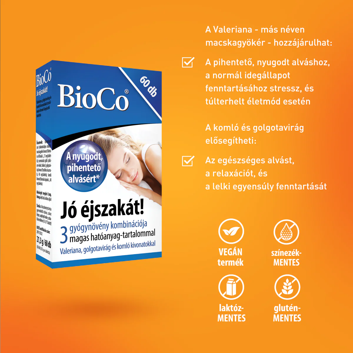 BioCo Jó éjszakát! étrend-kiegészítő tabletta 60 db - Image 6