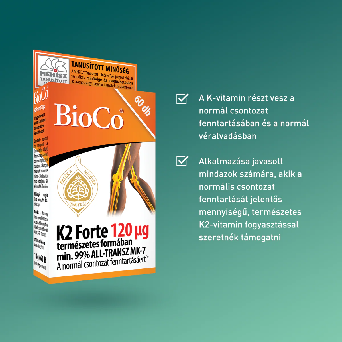 BioCo K2 Forte 120 µg tabletta 60 db - Image 6