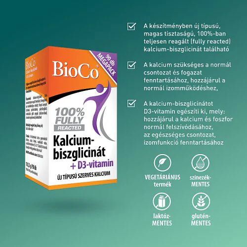Bioco Kalcium-biszglicinát D3 filmtabletta 90 db - Image 2