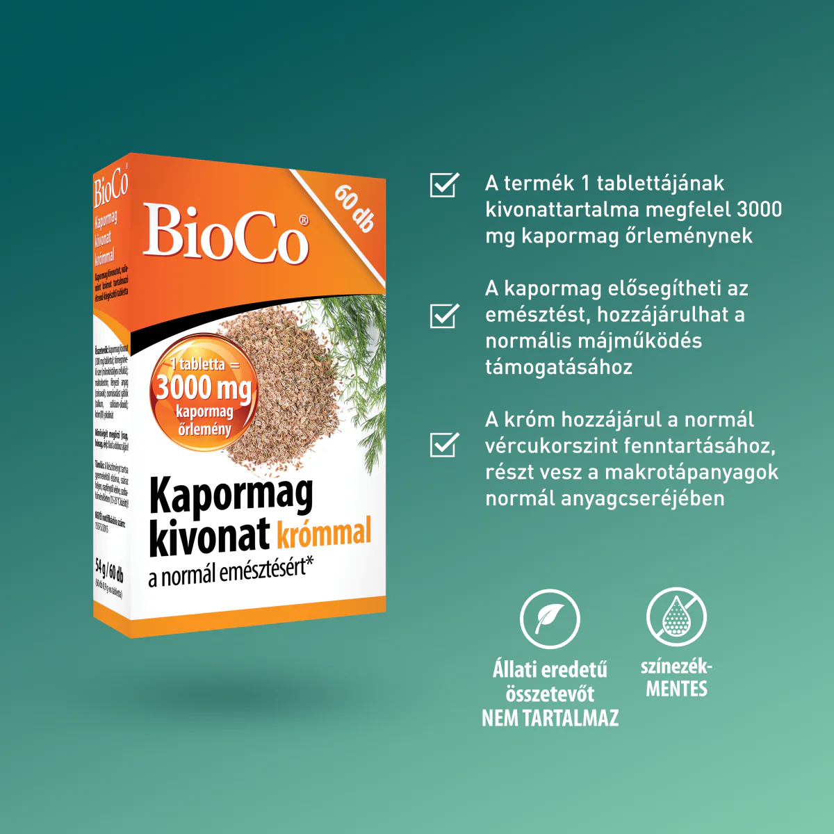 BioCo Kapormag kivonat krómmal tabletta 60 db - Image 4