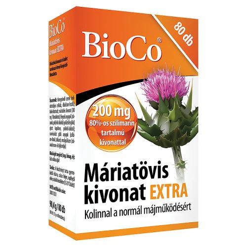 BioCo Máriatövis kivonat Extra étrend-kiegészítő filmtabletta 80 db - Image 3