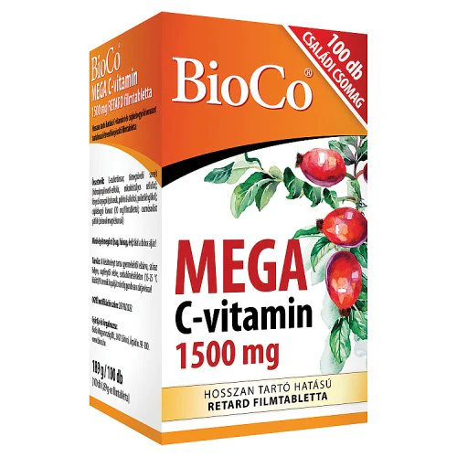 BioCo Mega C-vitamin 1500 mg Retard filmtabletta 100 db - Image 3