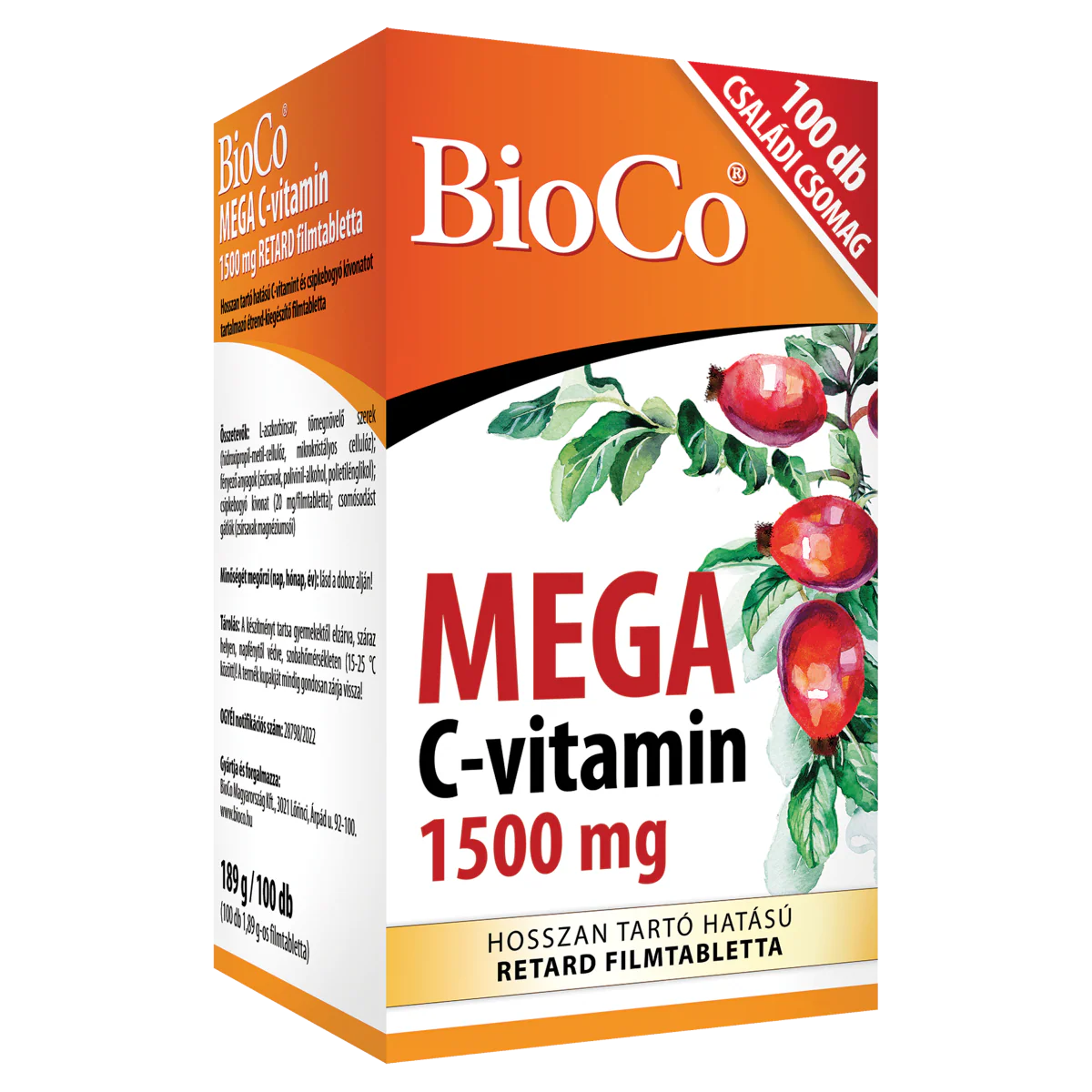 BioCo Mega C-vitamin 1500 mg Retard filmtabletta 100 db - Image 5