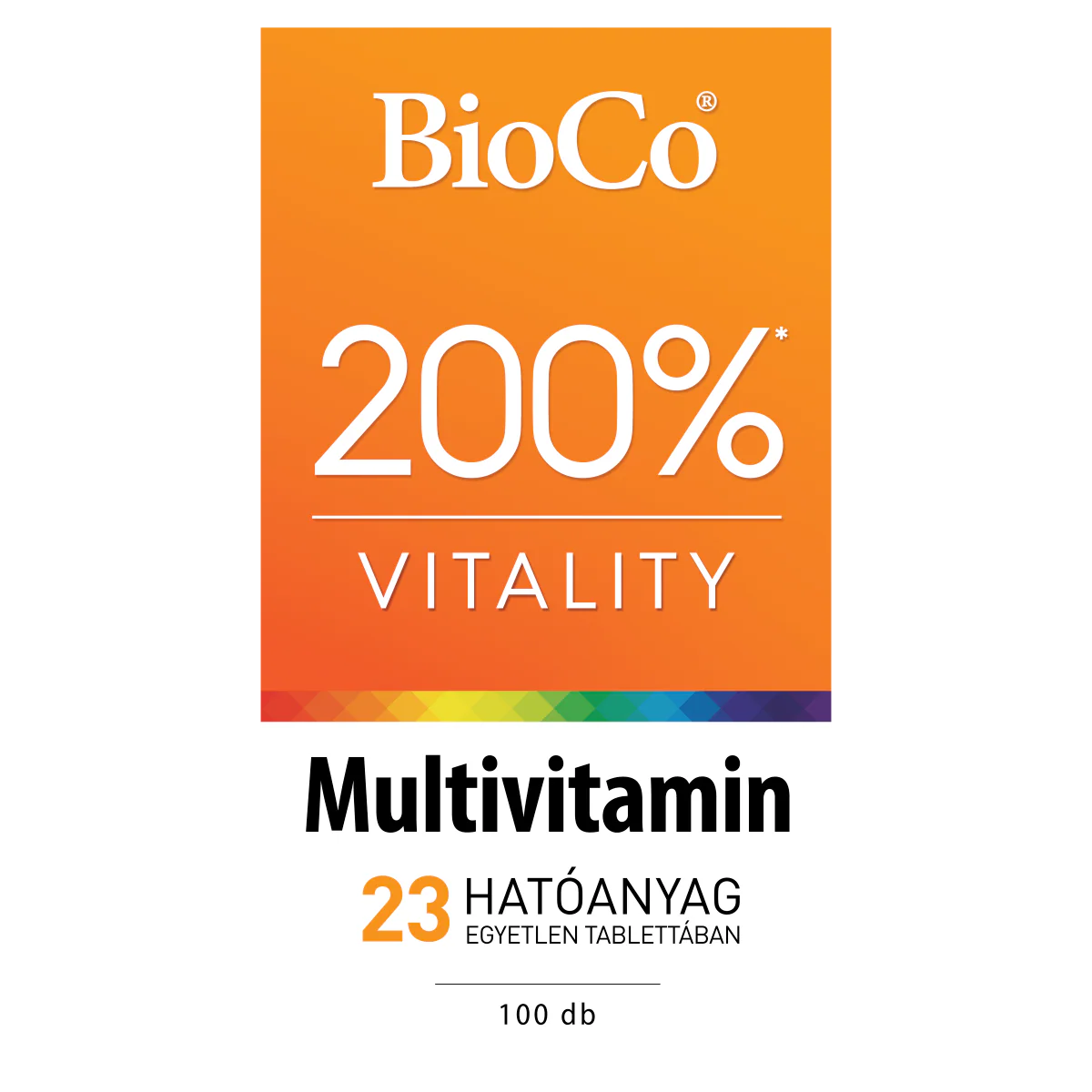 BioCo 200% Vitality Multivitamin Dupla filmtabletta 100 db - Image 2