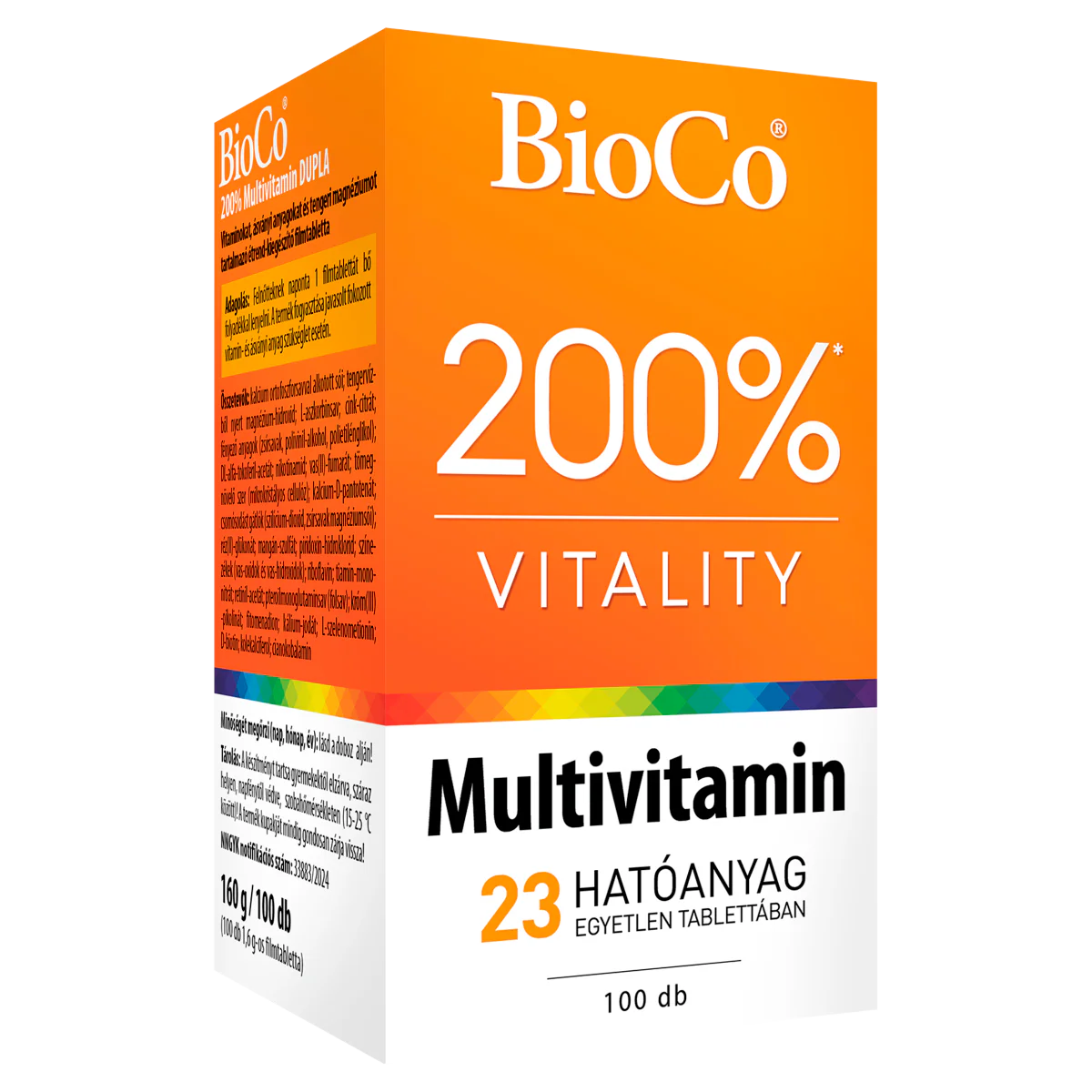BioCo 200% Vitality Multivitamin Dupla filmtabletta 100 db - Image 3