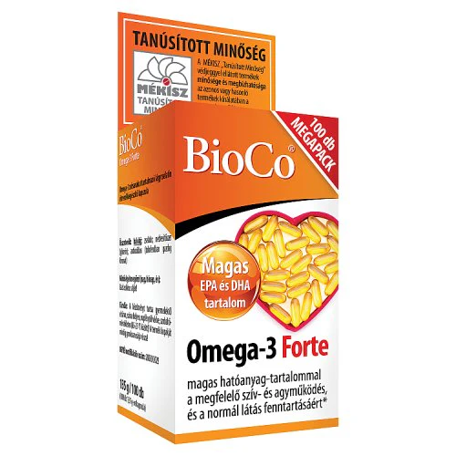 BioCo Omega-3 Forte lágyzselatin étrend-kiegészítő kapszula 100 db - Image 3