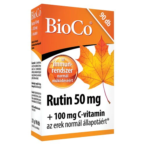 BioCo Rutin 50 mg + 100 mg C-vitamin tabletta 90 db - Image 3