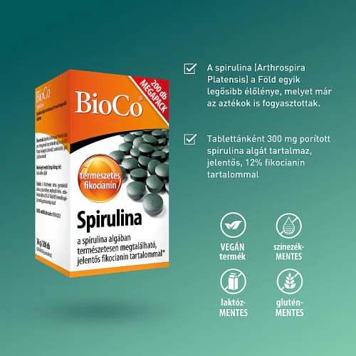 BioCo Spirulina kapszula BIO 200x - Image 2