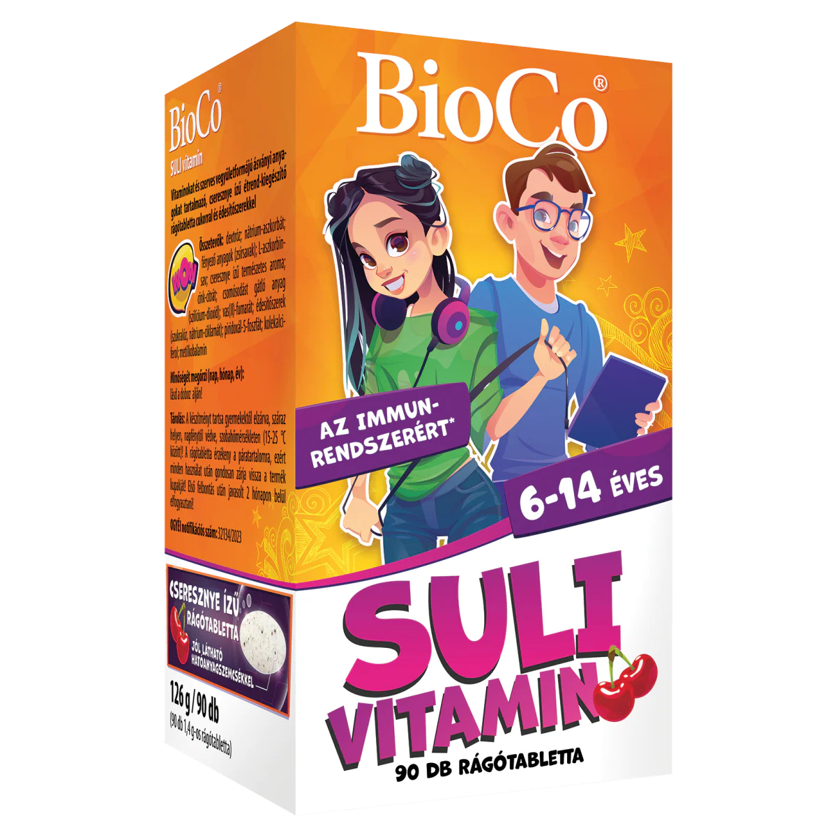 BioCo Suli vitamin cseresznyés rágótabletta 90 db - Image 5