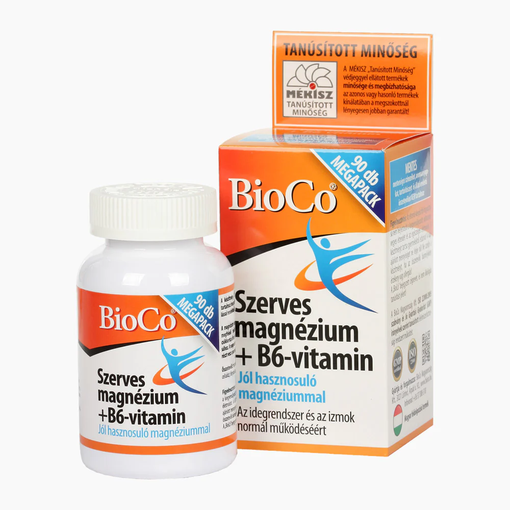 BioCo Szerves Magnézium + B6-vitamin Megapack tabletta 90 db - Image 2