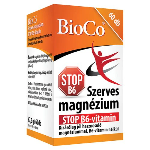 BioCo Szerves Magnézium Stop B6-vitamin tabletta 60 db - Image 3