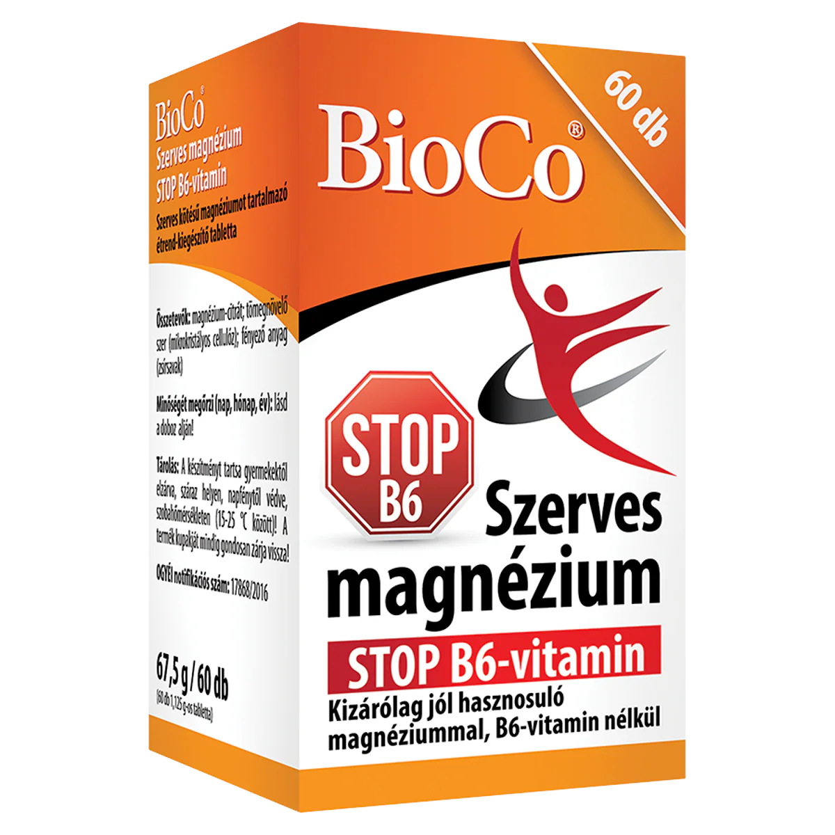BioCo Szerves Magnézium Stop B6-vitamin tabletta 60 db - Image 5