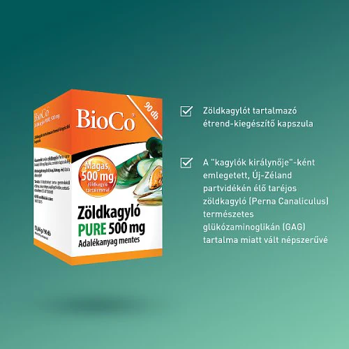 BioCo Zöldkagyló Pure 500 mg kapszula 90 db - Image 2