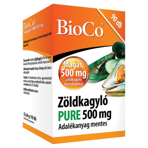 BioCo Zöldkagyló Pure 500 mg kapszula 90 db - Image 3