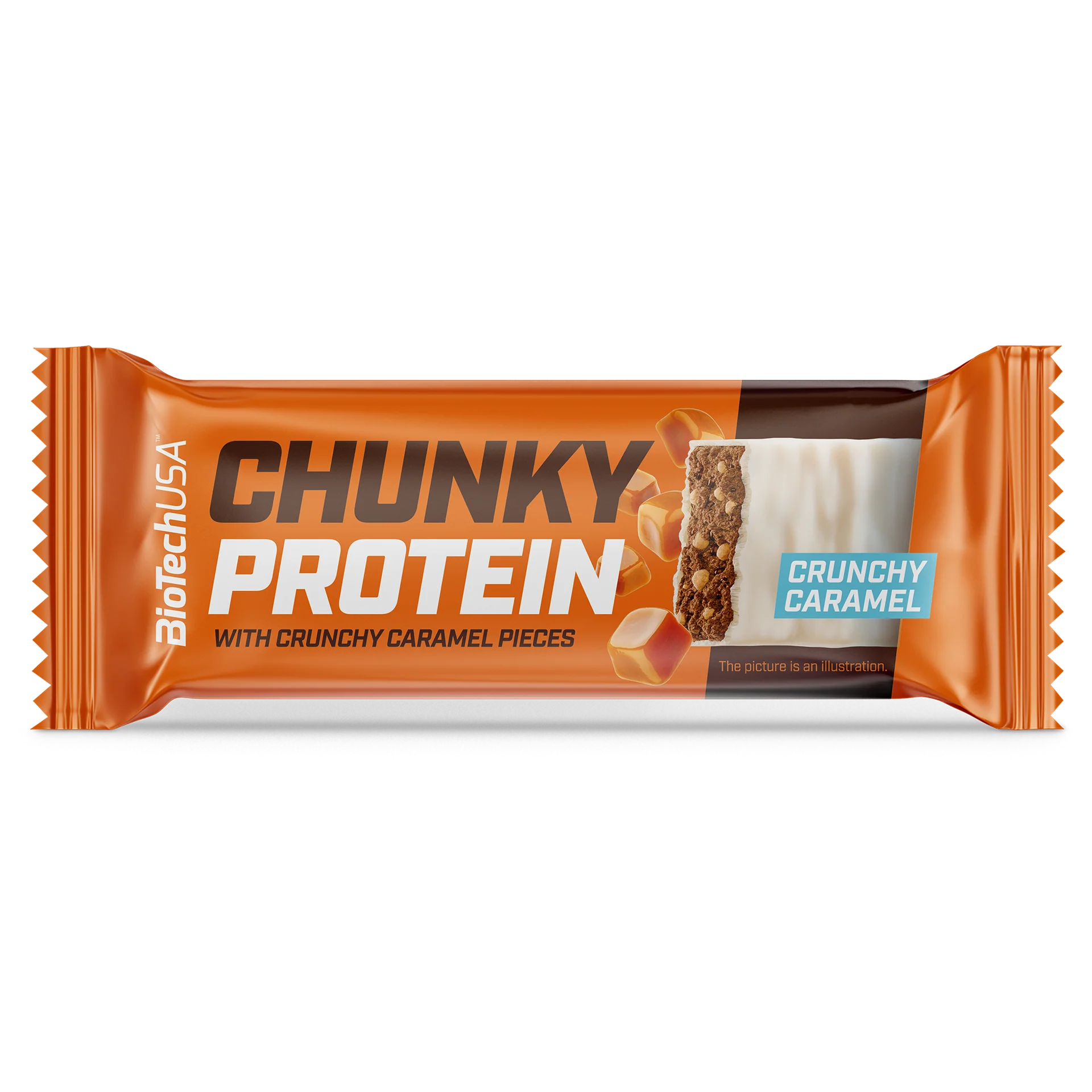 BioTechUsa Chunky Protein Crunchy Caramel fehérjeszelet 50g - Image 2