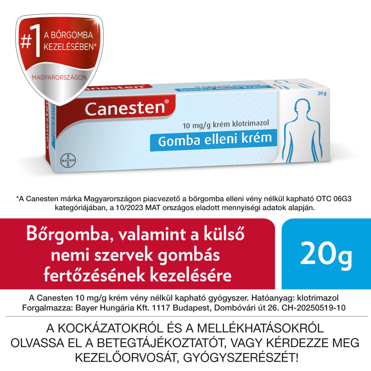 Canesten 10 mg/g krém 20g - Image 19