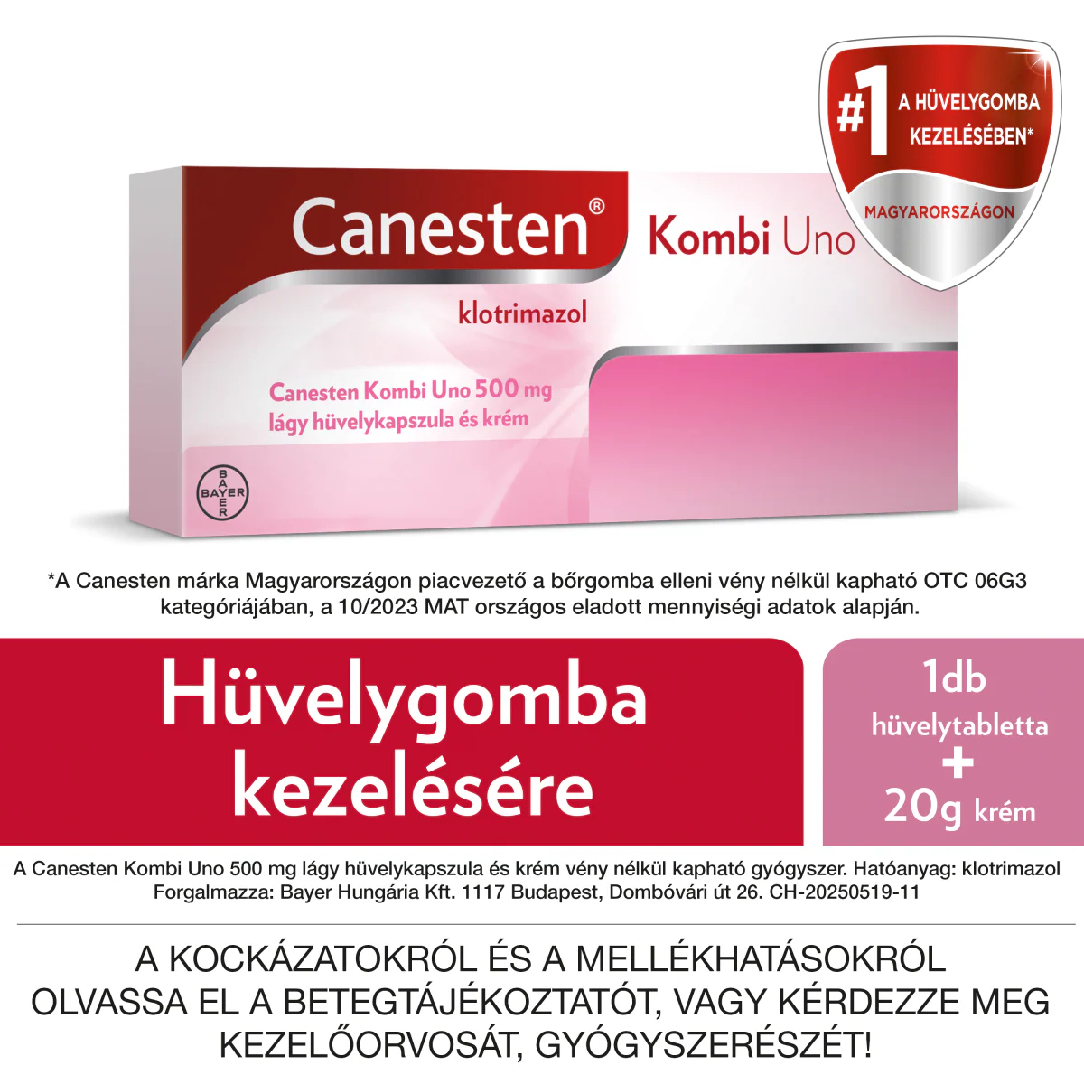 Canesten Kombi Uno 500 mg lágy hüvelykapszula és krém 1 db - Image 11